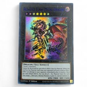 ✨️ 1st Edition Holo Red-Eyes Flare Metal Dragon Trading Card